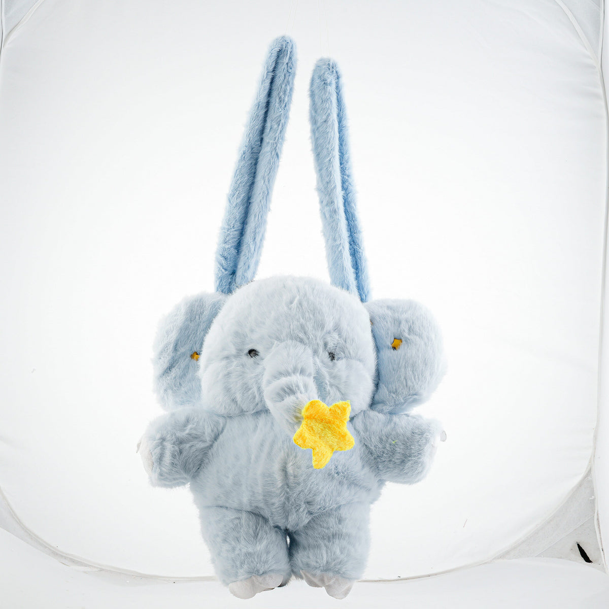 Closeout Dark Gray Elephant Plush Backpack