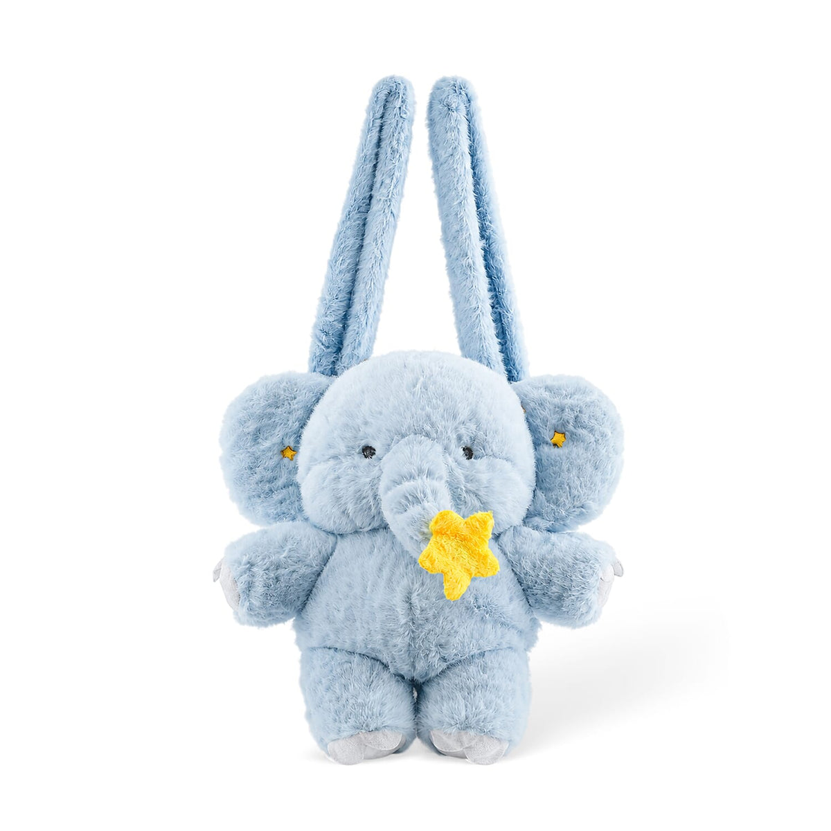 Closeout Dark Gray Elephant Plush Backpack