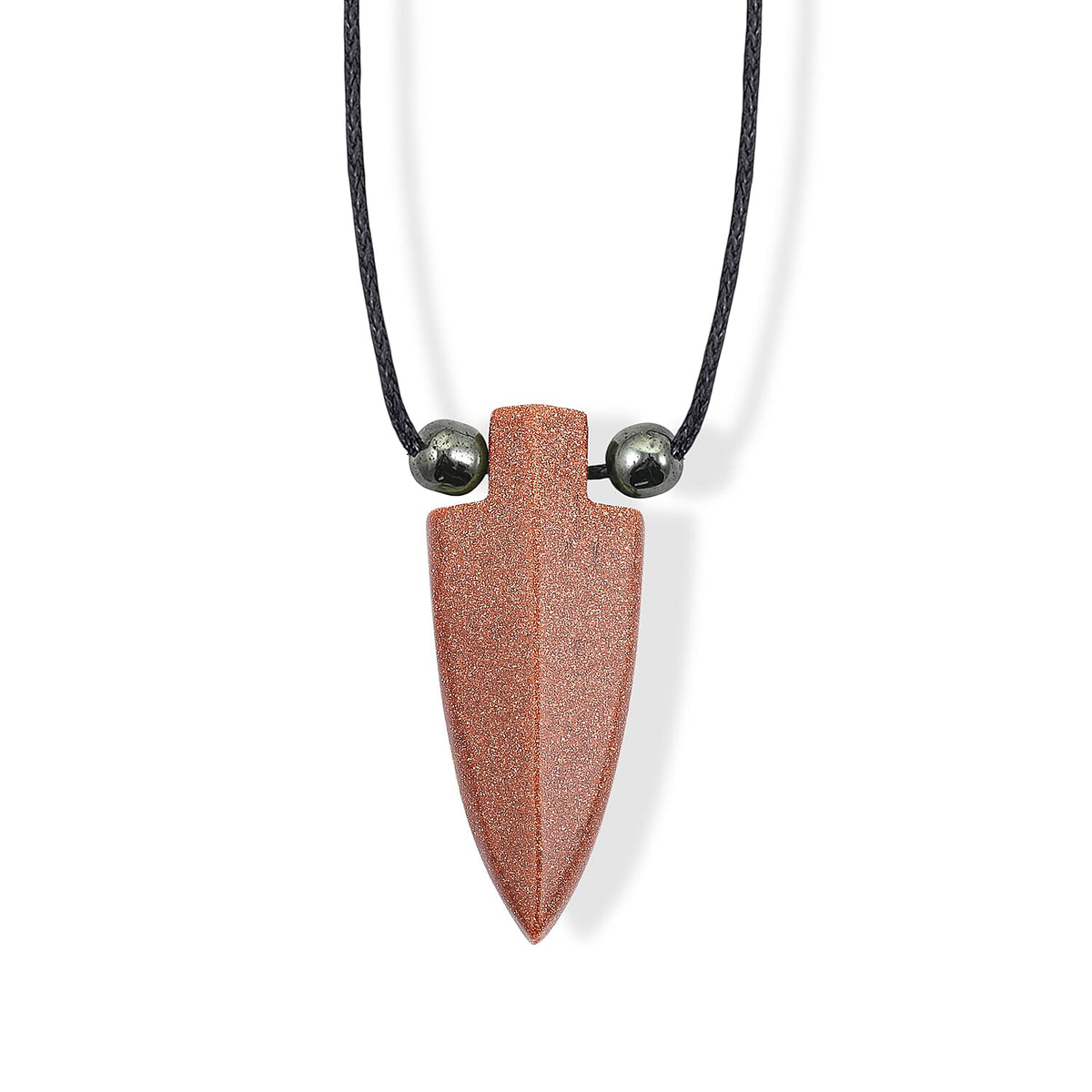 Arrowhead Artistic Jasper and Lava 32.00 ctw Cord Necklace (Adjustable)