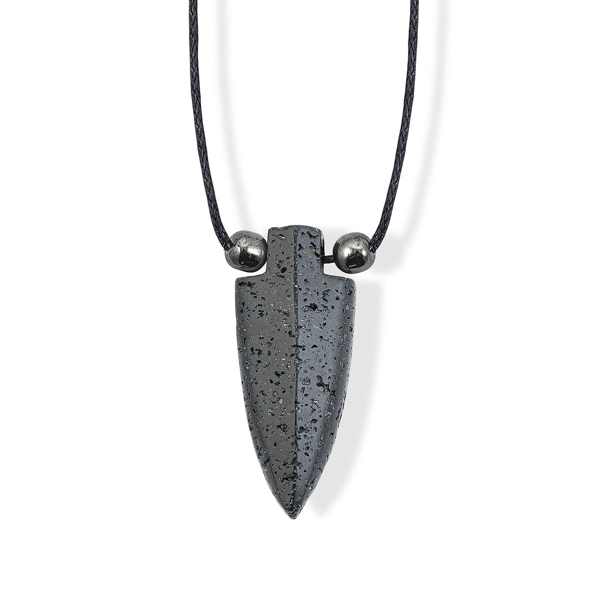 Arrowhead Artistic Jasper and Lava 32.00 ctw Cord Necklace (Adjustable)
