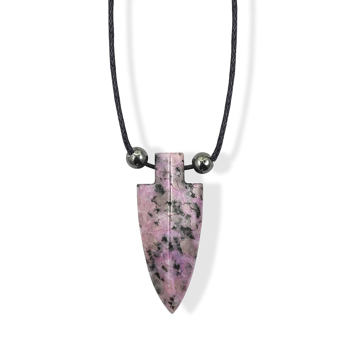 Arrowhead Artistic Jasper and Lava 32.00 ctw Cord Necklace (Adjustable)