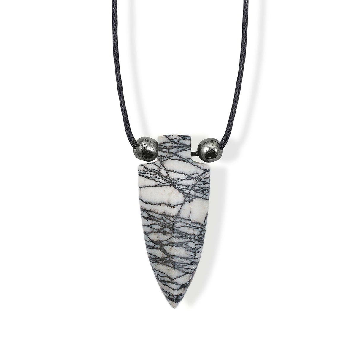 Arrowhead Artistic Jasper and Lava 32.00 ctw Cord Necklace (Adjustable)