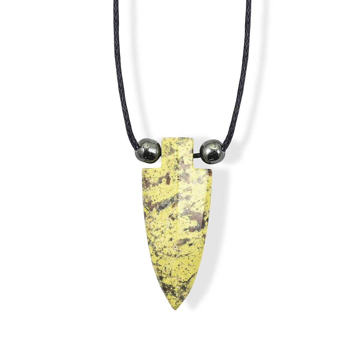Arrowhead Artistic Jasper and Lava 32.00 ctw Cord Necklace (Adjustable)