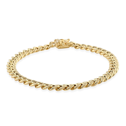 10K Yellow Gold Hollow Miami Cuban 3.75mm Bracelet (7.50 In) (2.90 g)