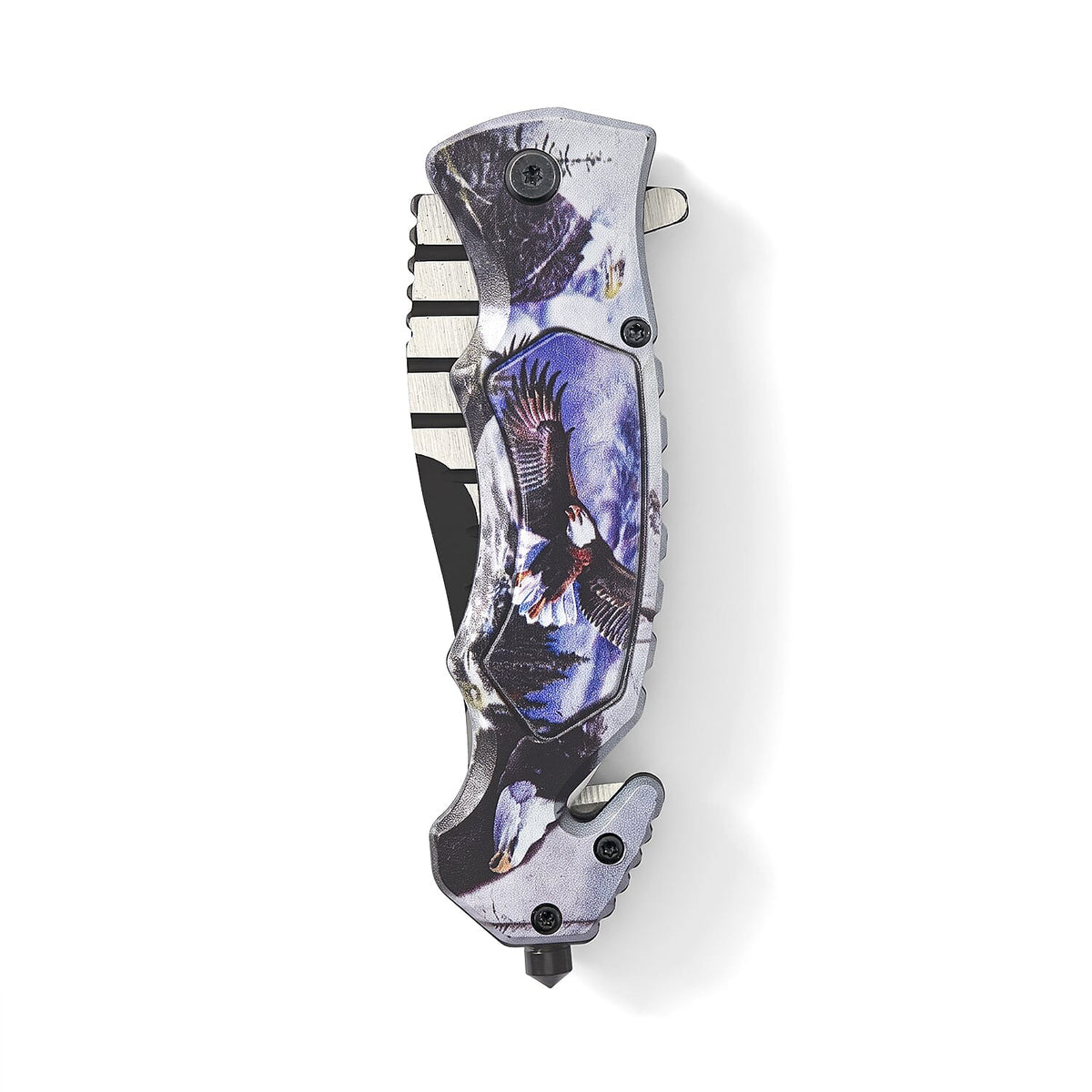 Wolf Pattern Folding Knife