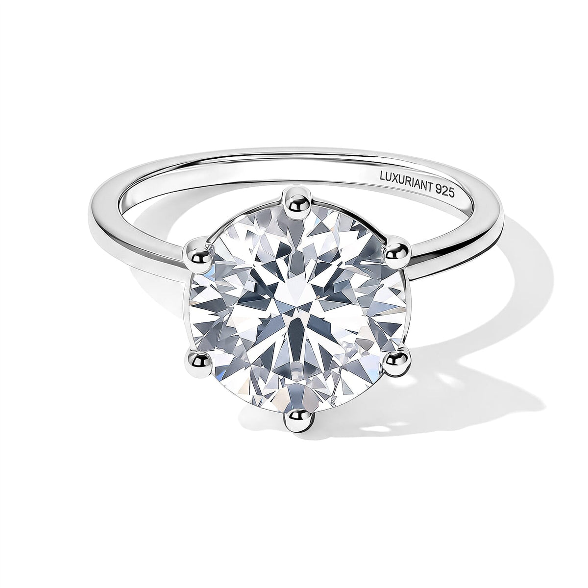 Luxuriant Lab Grown Diamond Solitaire Ring (E-F VS ) in 18K Vermeil Rose Gold Over Sterling Silver (Size 10.0) 0.25 ctw
