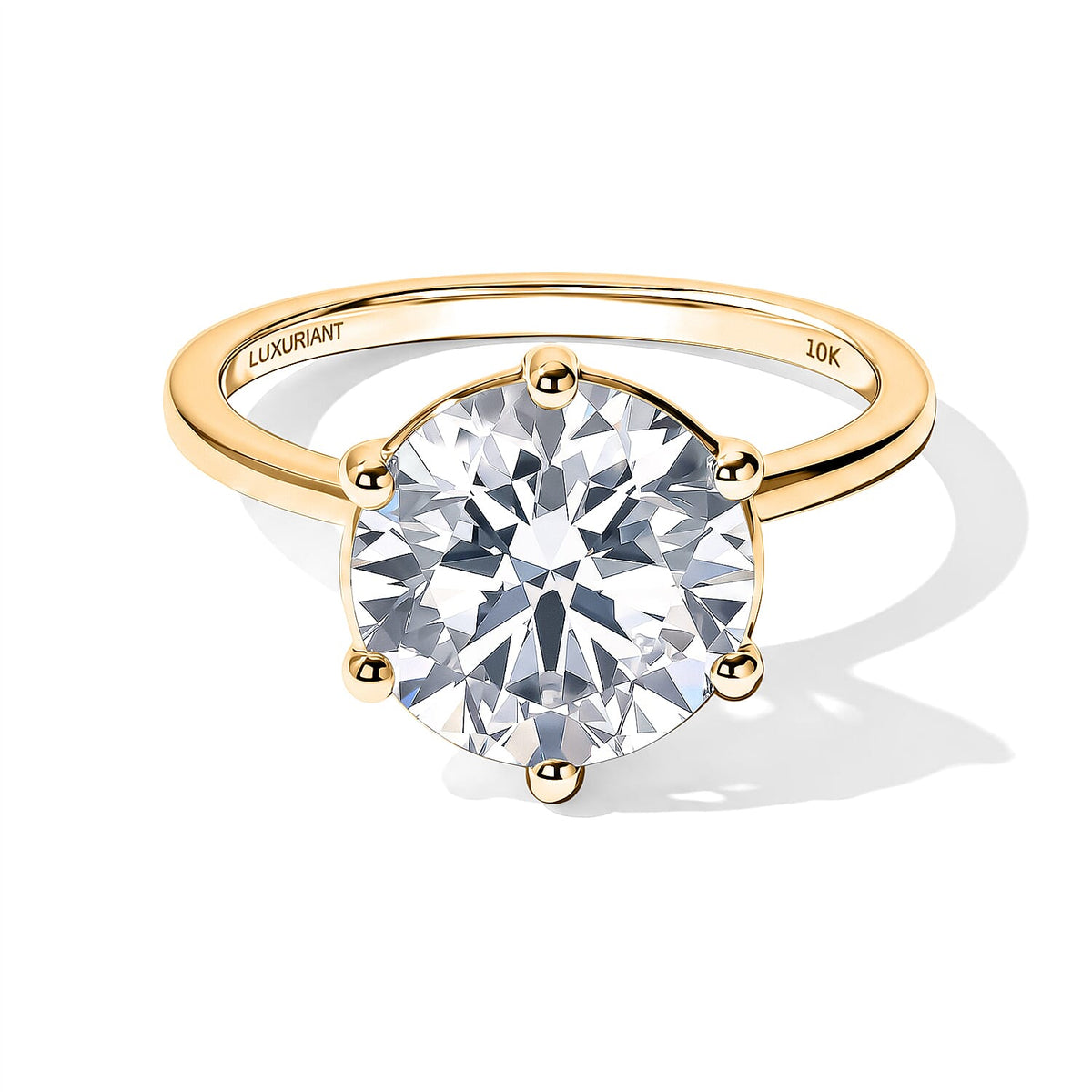 Luxuriant Lab Grown Diamond Solitaire Ring (E-F VS ) in 18K Vermeil Rose Gold Over Sterling Silver (Size 10.0) 0.25 ctw