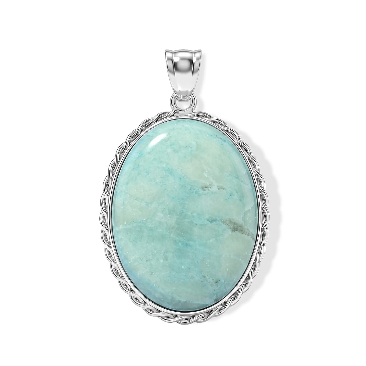 Purple Quartz Pendant Pure White Brass 61.00 ctw