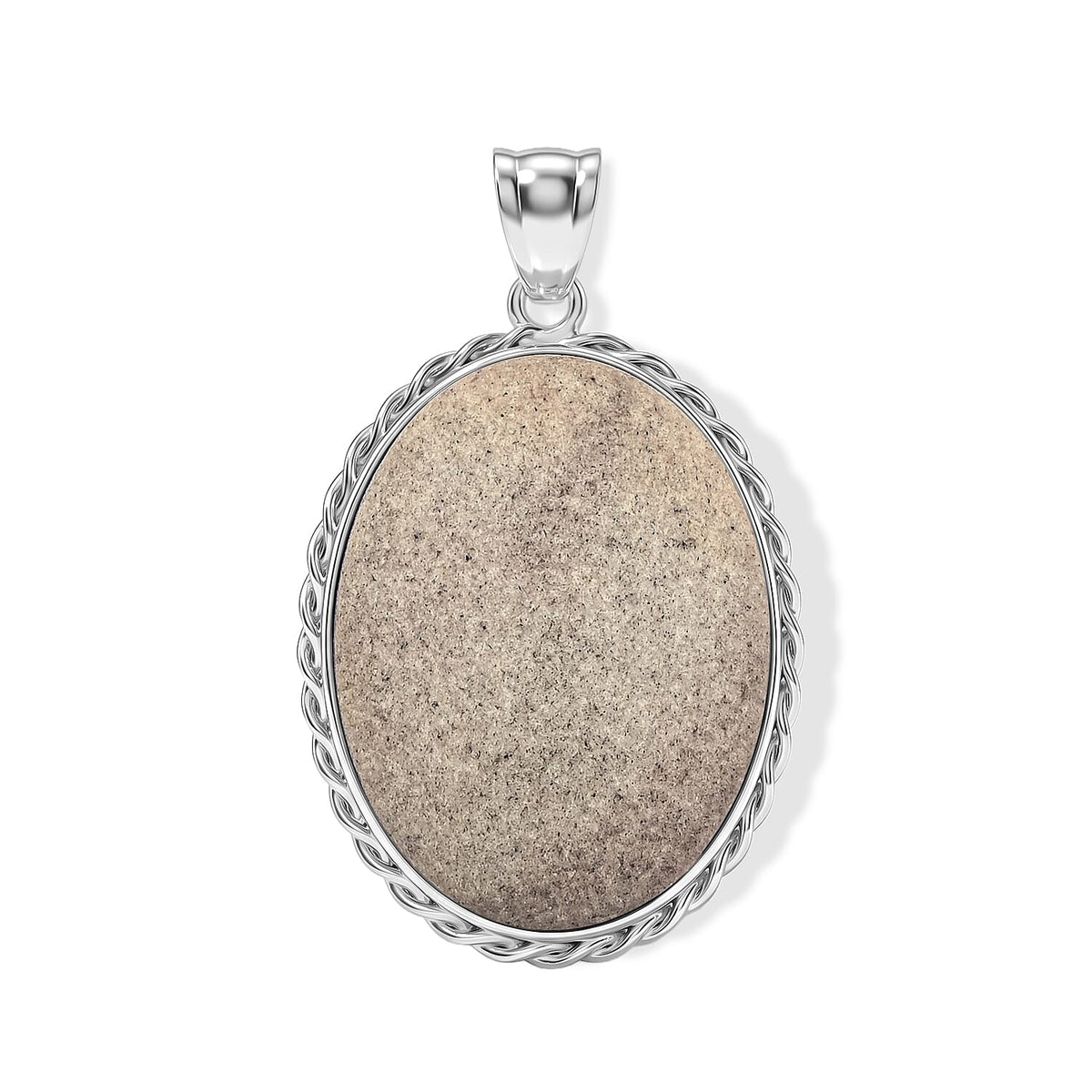 Purple Quartz Pendant Pure White Brass 61.00 ctw