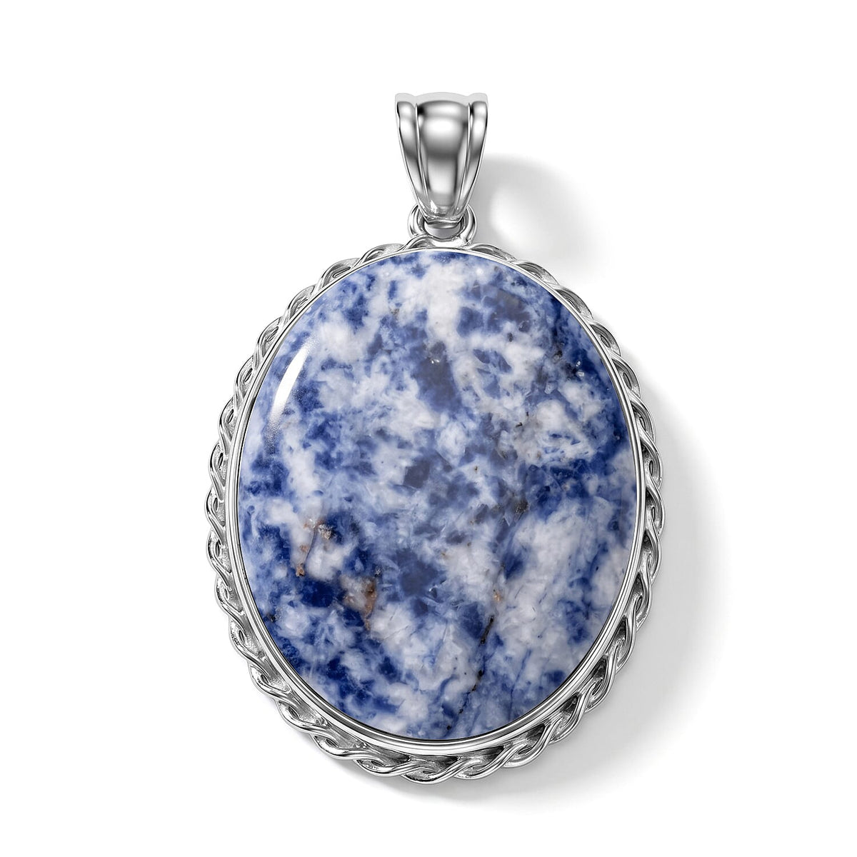 Purple Quartz Pendant Pure White Brass 61.00 ctw