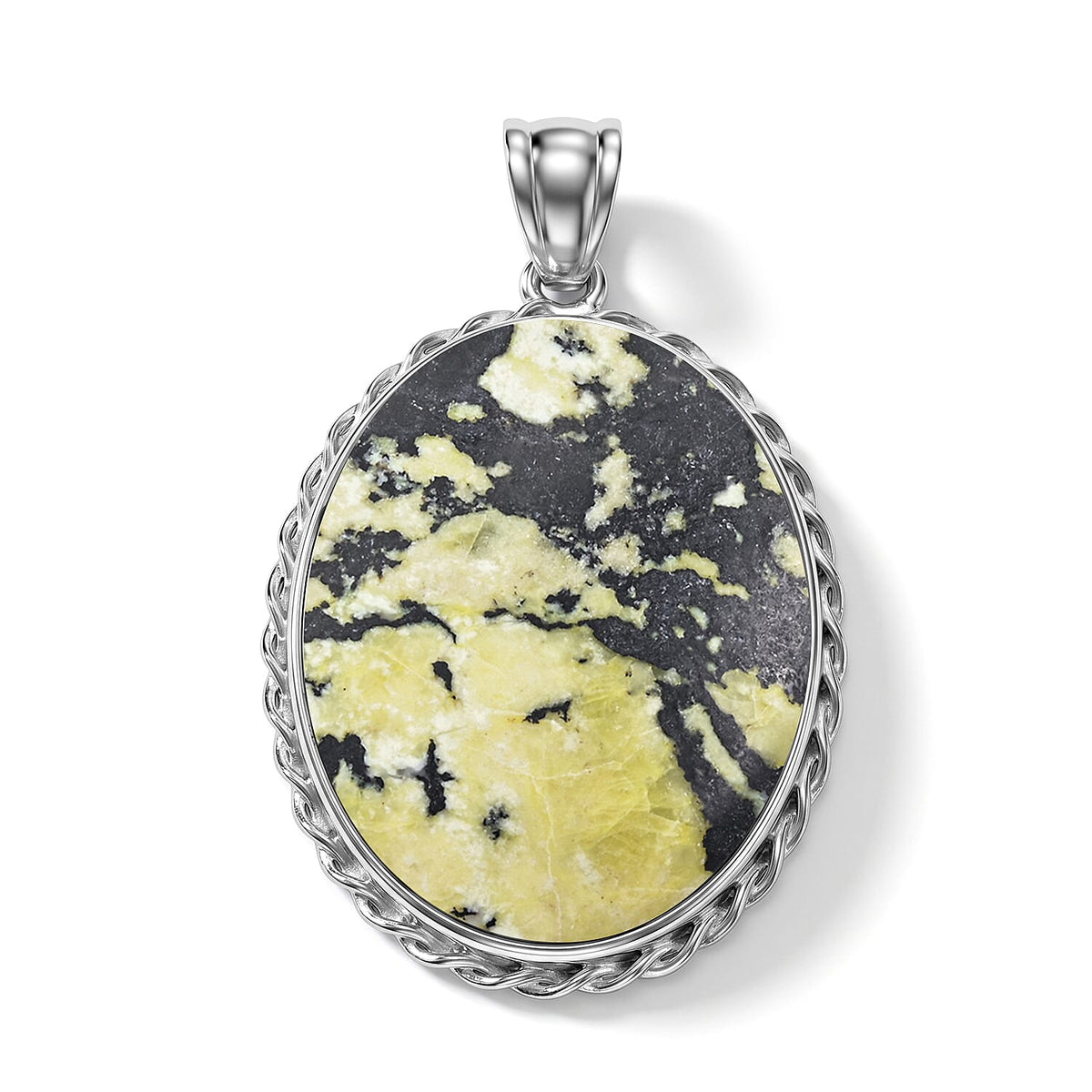 Purple Quartz Pendant Pure White Brass 61.00 ctw
