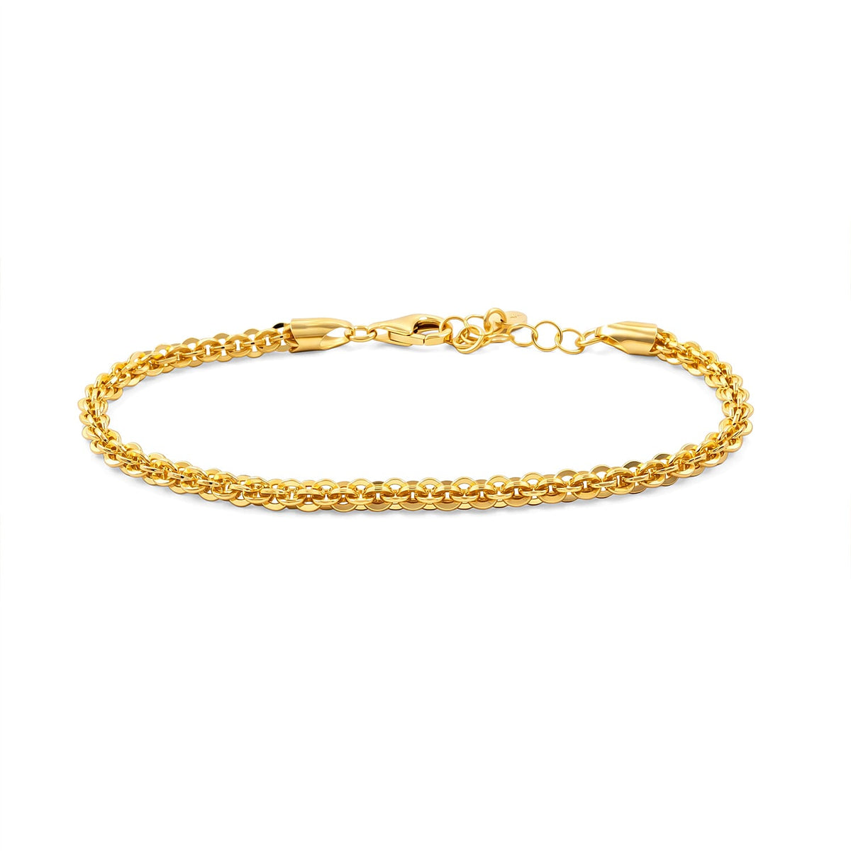 Italian La Bella Cristallnio Chain Bracelet in Sterling Silver (7-8In) 6.82 Grams