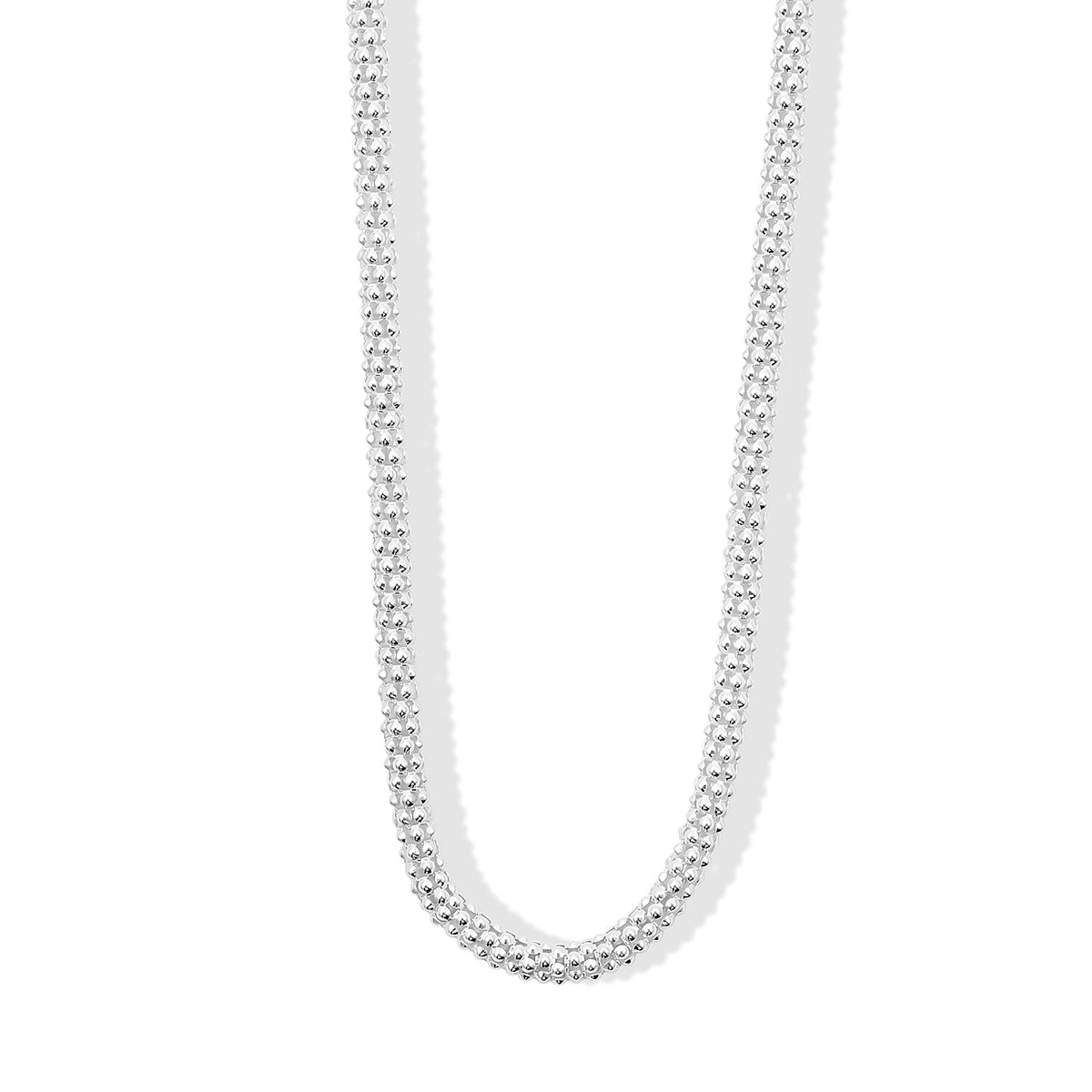 La Bella Italian Popcorn Chain Necklace in 14K Yellow Gold Over Sterling Silver (20-22 Inches) 22.70 Grams