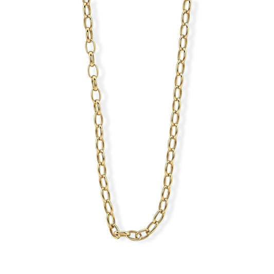 La Bella Italian Rolo Chain Necklace in 14K YG Over Sterling Silver (20-22 Inches) 10.16 Grams