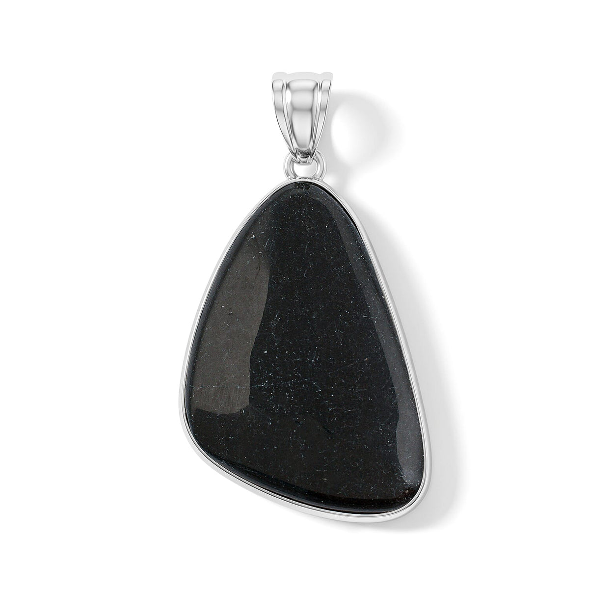 Aquamarine 75.00 ctw Freeform Pendant without Chain in Stainless Steel