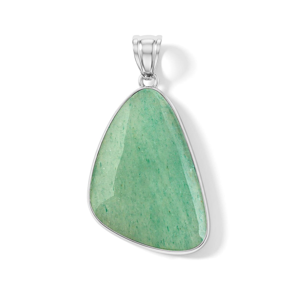 Aquamarine 75.00 ctw Freeform Pendant without Chain in Stainless Steel