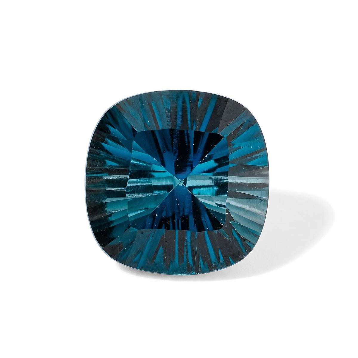 London Blue Topaz Cushion 13 Concave Cut 4A 10.00 ctw