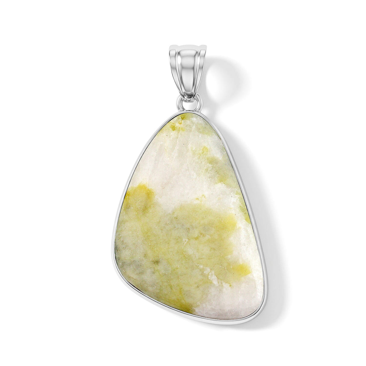 Aquamarine 75.00 ctw Freeform Pendant without Chain in Stainless Steel