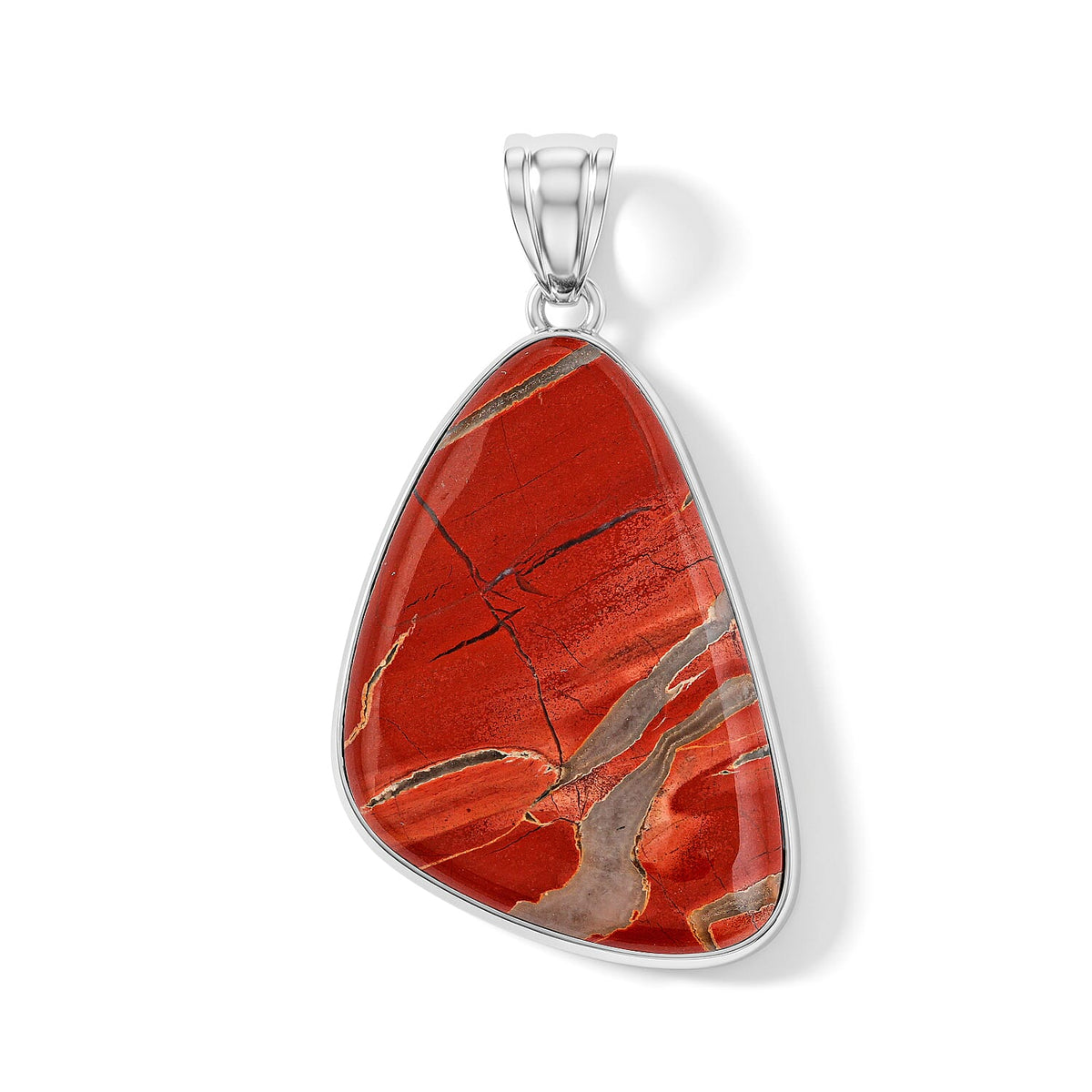 Aquamarine 75.00 ctw Freeform Pendant without Chain in Stainless Steel