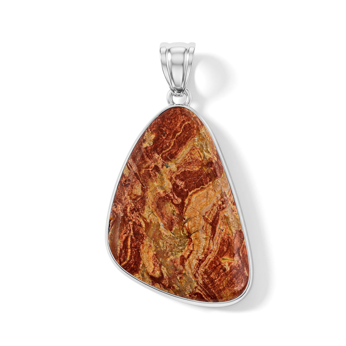Aquamarine 75.00 ctw Freeform Pendant without Chain in Stainless Steel
