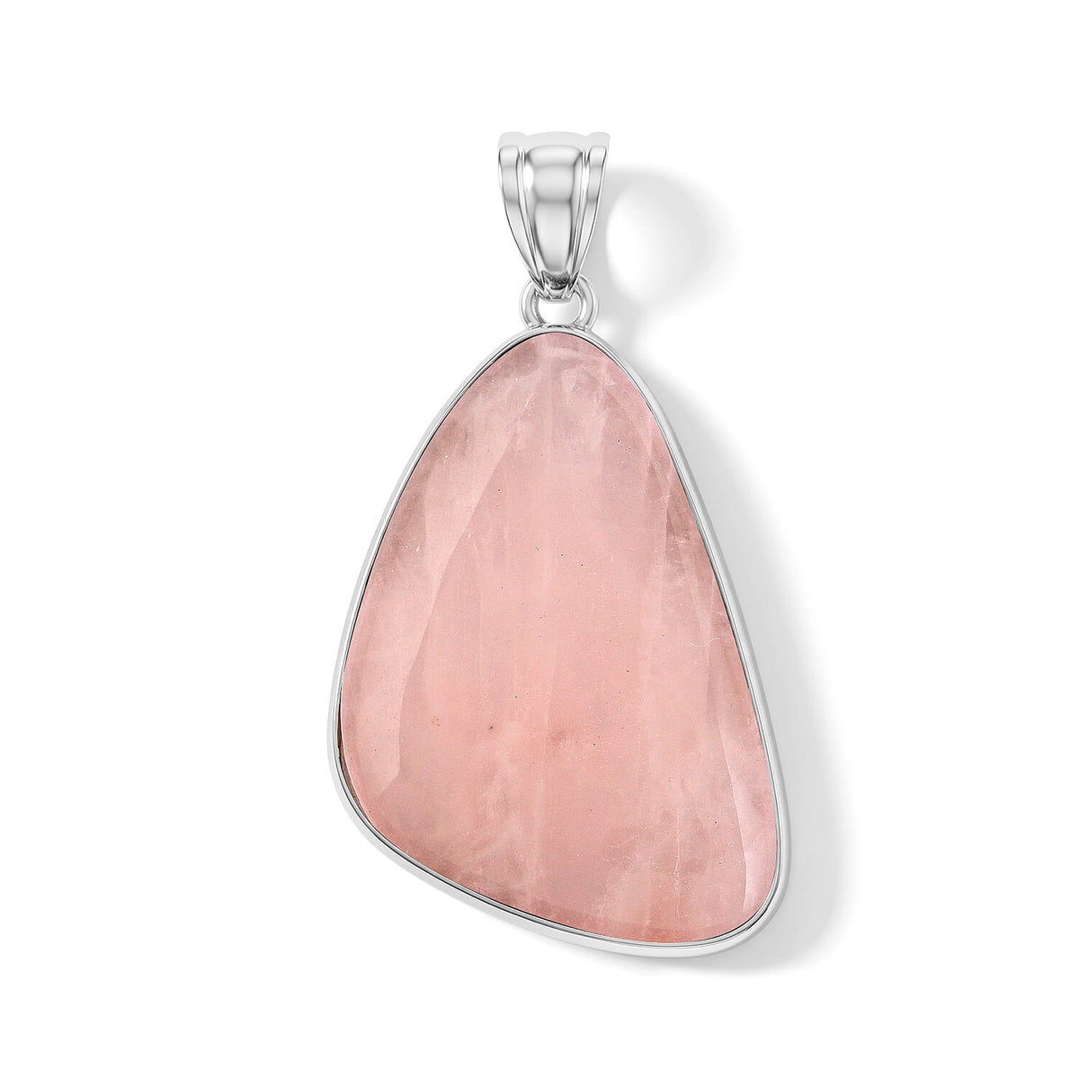 Aquamarine 75.00 ctw Freeform Pendant without Chain in Stainless Steel