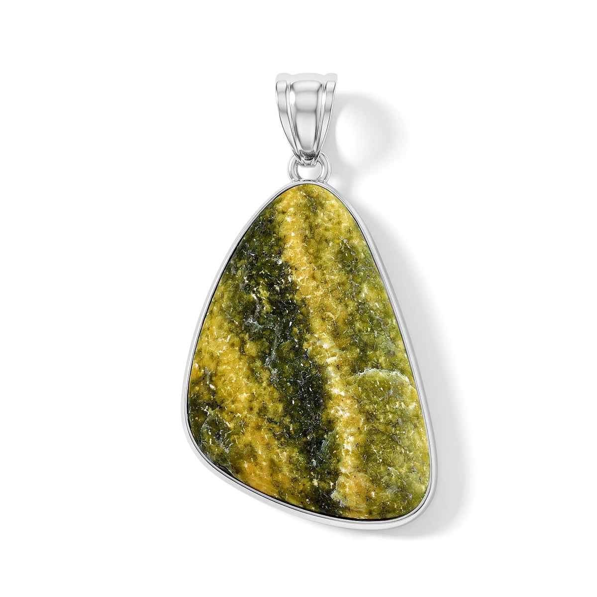 Aquamarine 75.00 ctw Freeform Pendant without Chain in Stainless Steel
