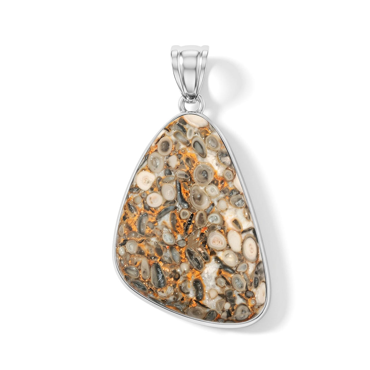 Green Aventurine 66.50 ctw Freeform Pendant without Chain in Stainless Steel