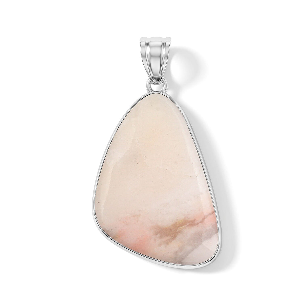 Aquamarine 75.00 ctw Freeform Pendant without Chain in Stainless Steel
