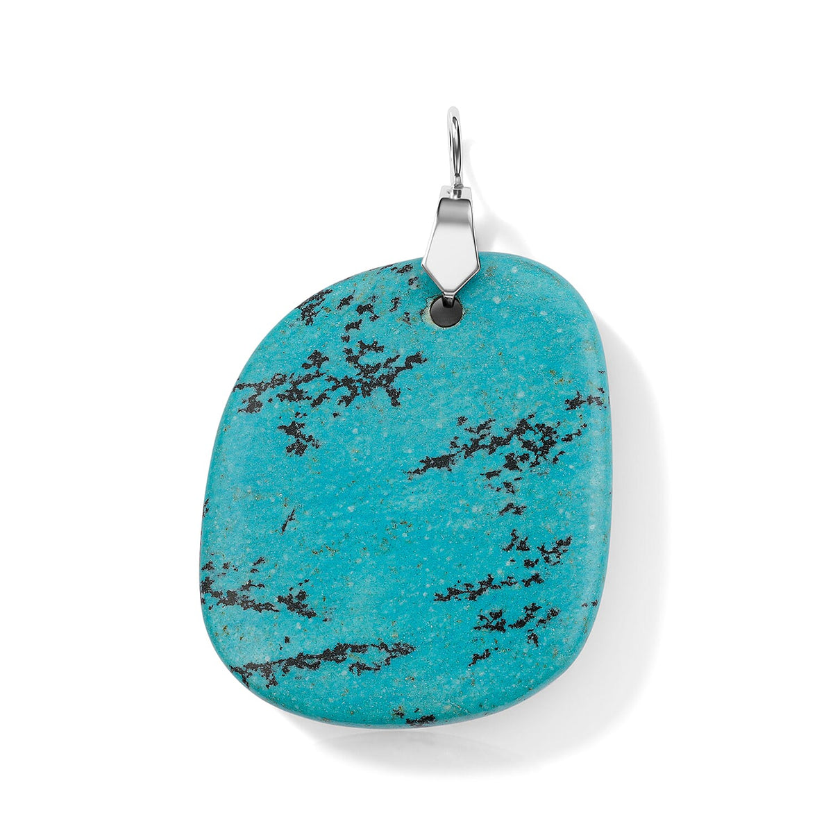 Green Aventurine 66.50 ctw Freeform Pendant without Chain in Stainless Steel
