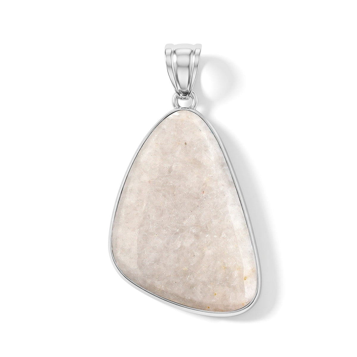 Aquamarine 75.00 ctw Freeform Pendant without Chain in Stainless Steel