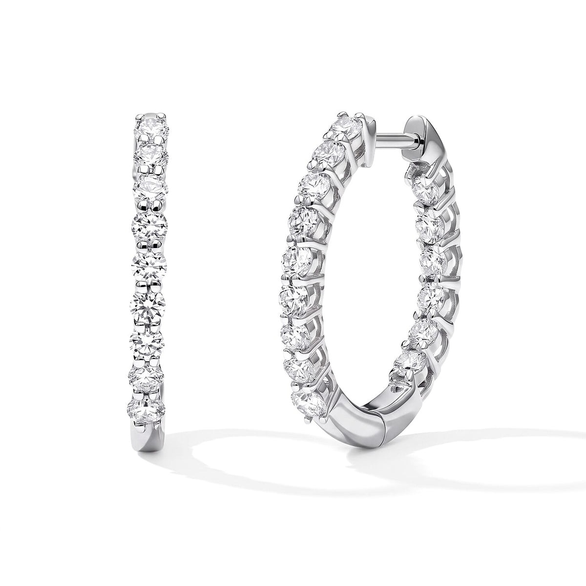 Luxuriant Lab Grown Diamond (G-H,SI) Earrings in 18K Vermeil YG Over Sterling Silver 1.00 ctw