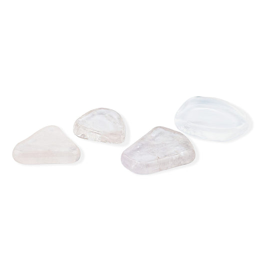 Clear Quartz Worry Stone (One Stone Per Purchase) (Style/Color Varies)
