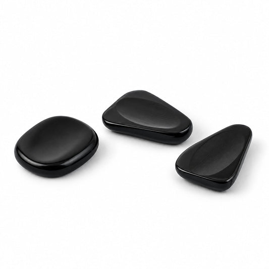 Black Feldspar Worry Stone (One Stone Per Purchase) (Style/Color Varies)