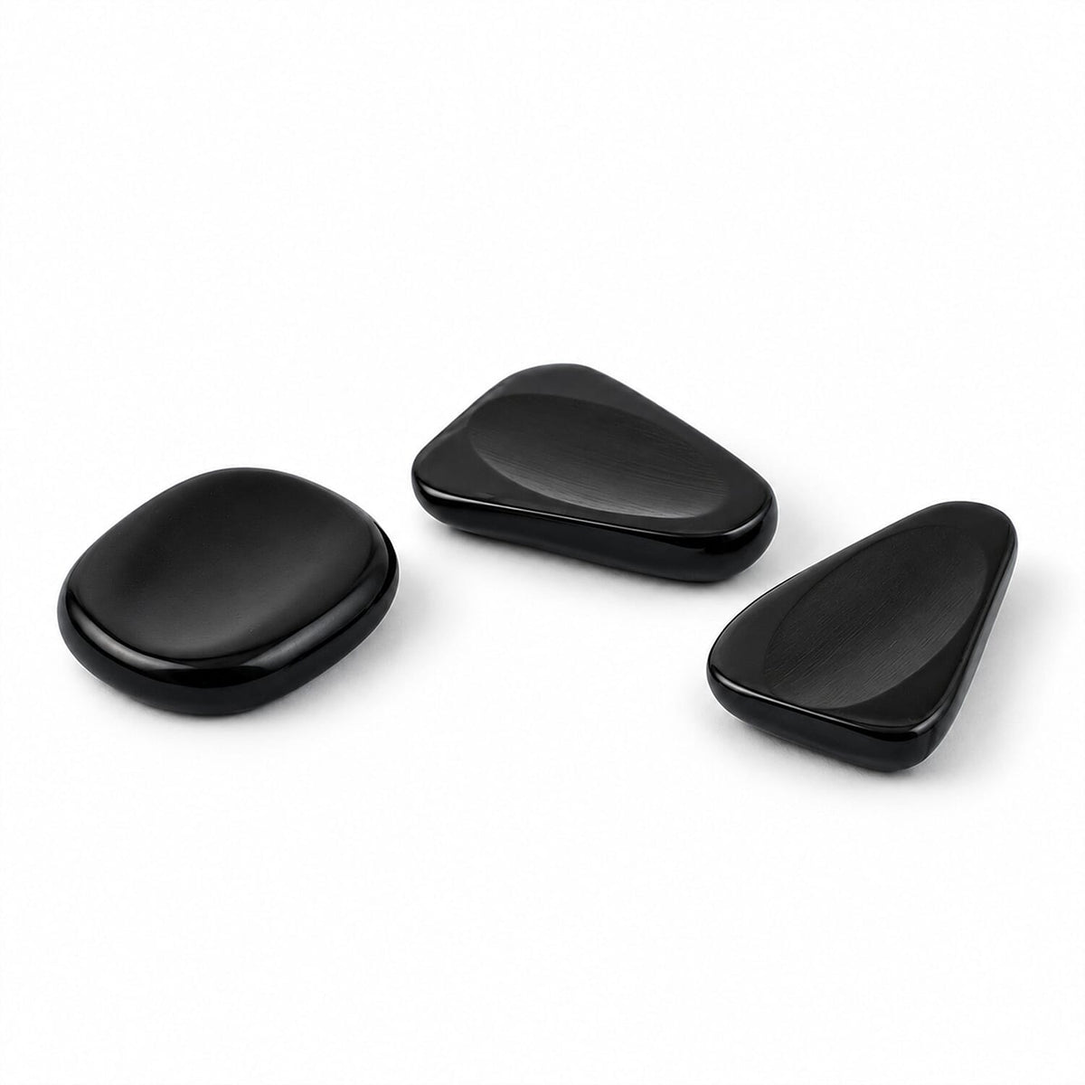 Black Feldspar Worry Stone (One Stone Per Purchase) (Style/Color Varies)