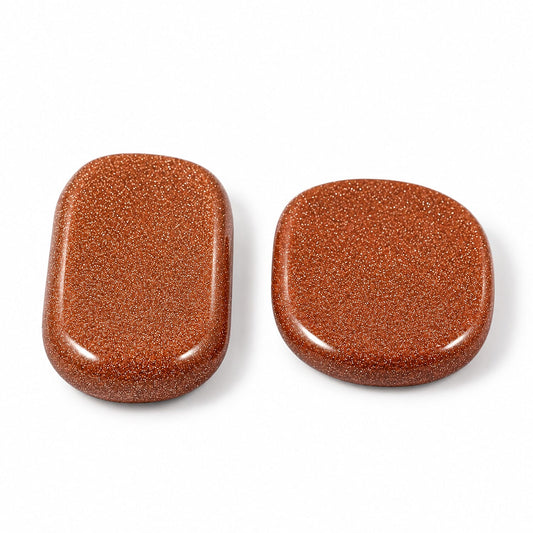 Goldstone Worry Stone (One Stone Per Purchase) (Style/Color Varies)
