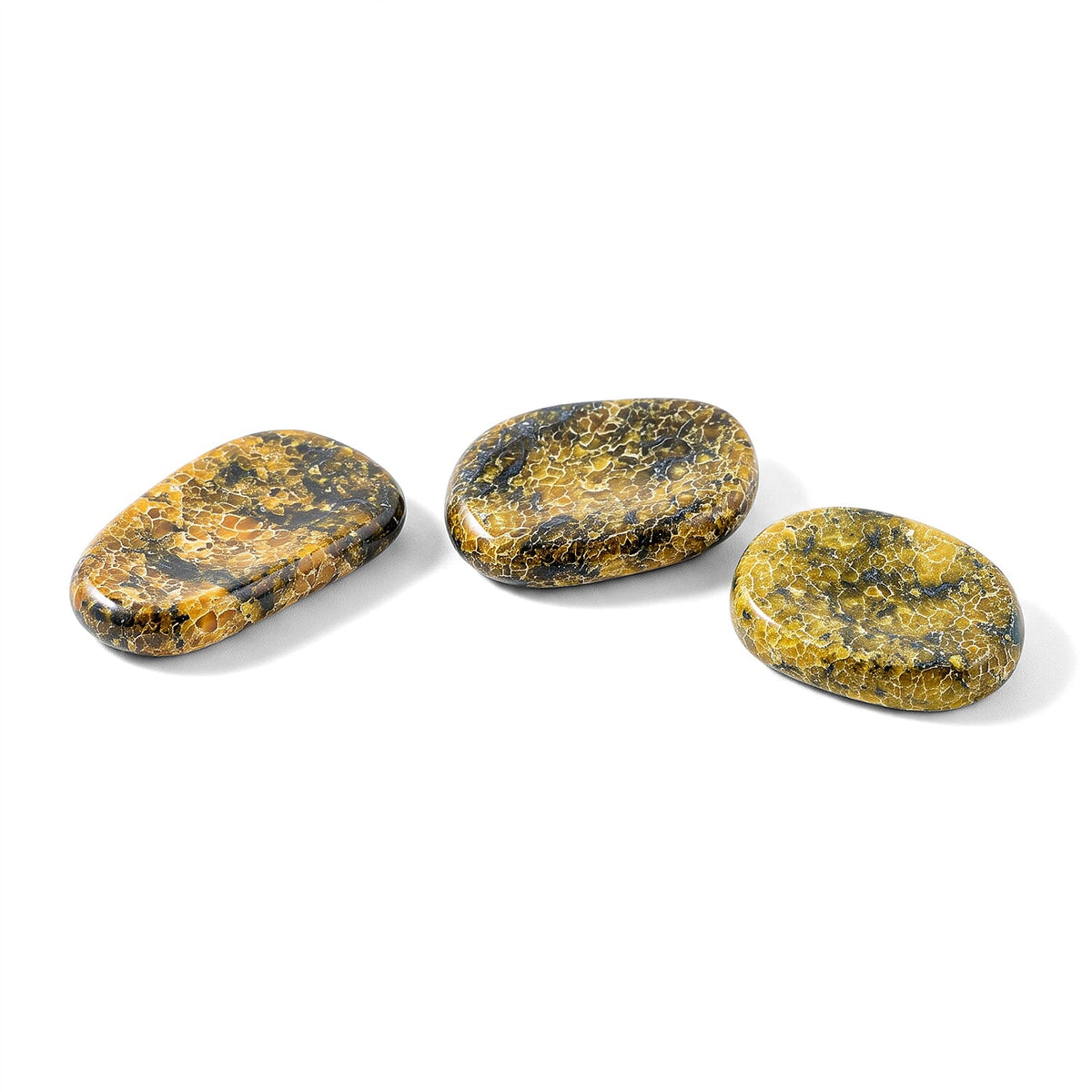 Yellow Turquoise Worry Stone (One Stone Per Purchase) (Style/Color Varies)
