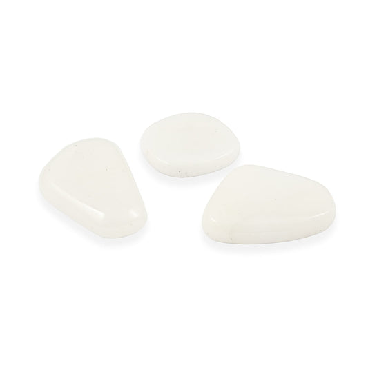 White Quartz Worry Stone (One Stone Per Purchase) (Style/Color Varies)