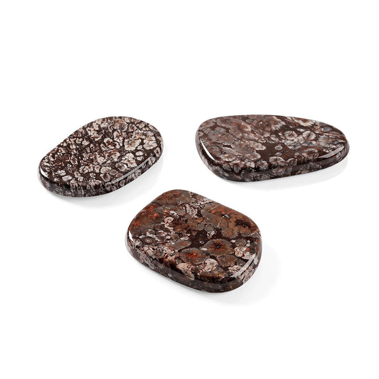 Flower Agate Worry Stone (One Stone Per Purchase) (Style/Color Varies)