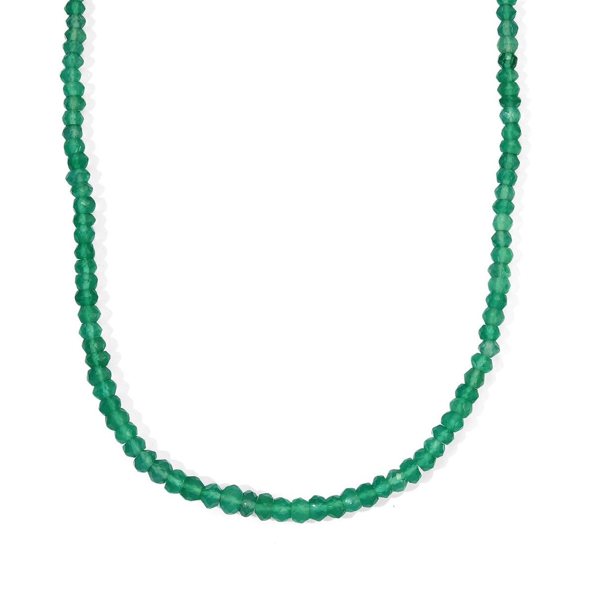 EverTrue Verde Onyx 50.00 ctw Necklace (18 Inches) in Stainless Steel