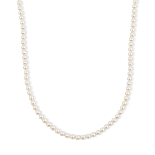 Japanese Akoya Pearl Link in Sterling Silver 43 Inches