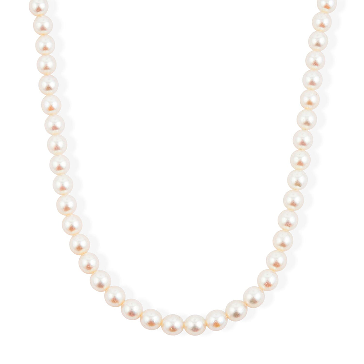 Akoya Pearl Necklace in Sterling Silver 15 Inches