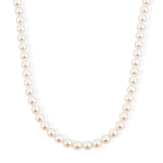 Akoya Pearl Necklace in Sterling Silver 15 Inches