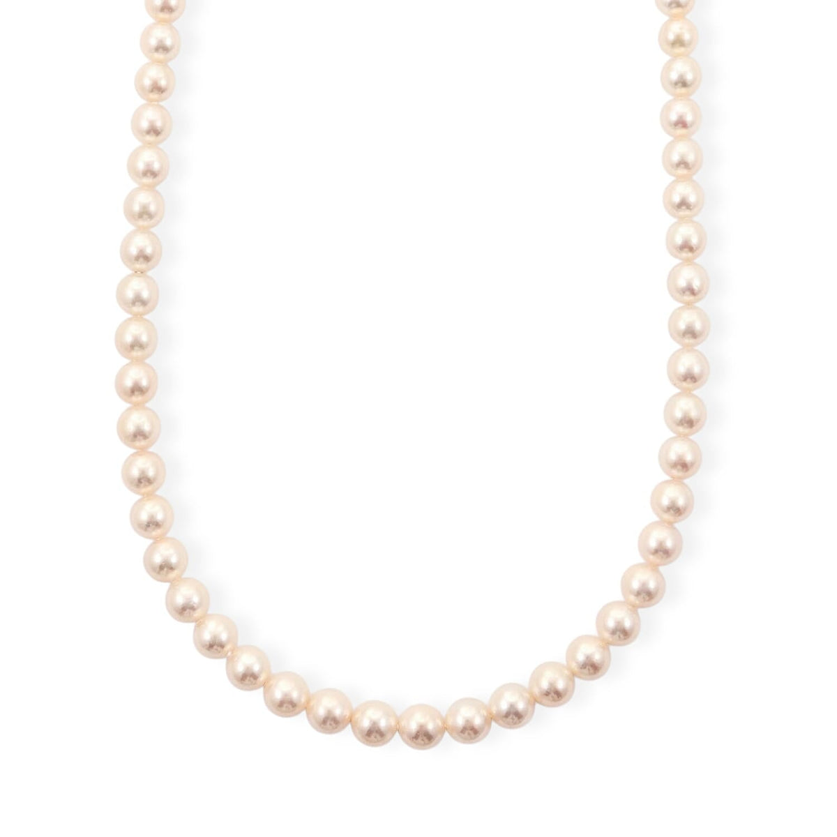 Japanese Akoya Pearl Sterling Silver Necklace in 18 Inches