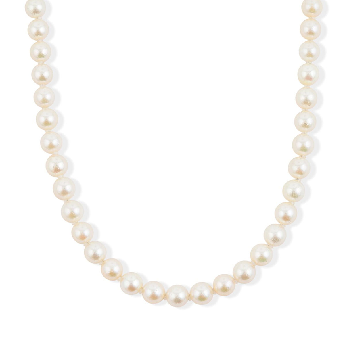 Japanese Akoya Pearl Sterling Silver Necklace in 20 Inches