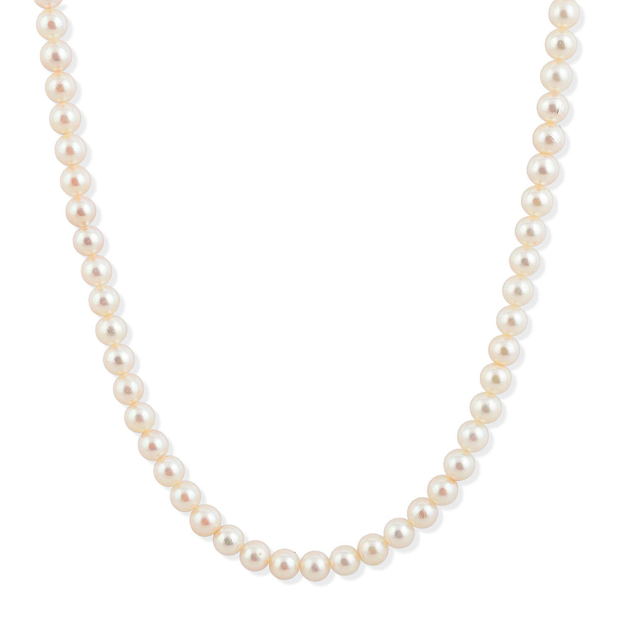Japanese Akoya Pearl Sterling Silver Necklace in 33 Inches