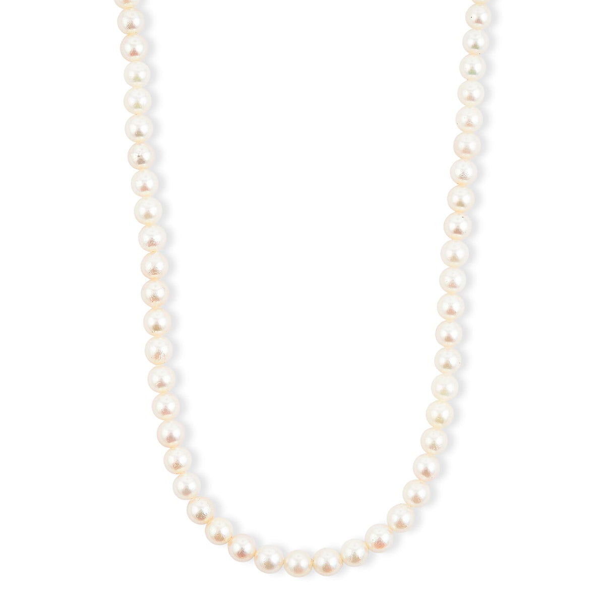Japanese Akoya Pearl Necklace in Sterling Silver 39 Inches