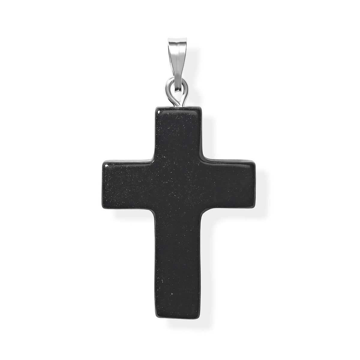 Agate 8.50 ctw Cross Pendant without Chain in Silvertone