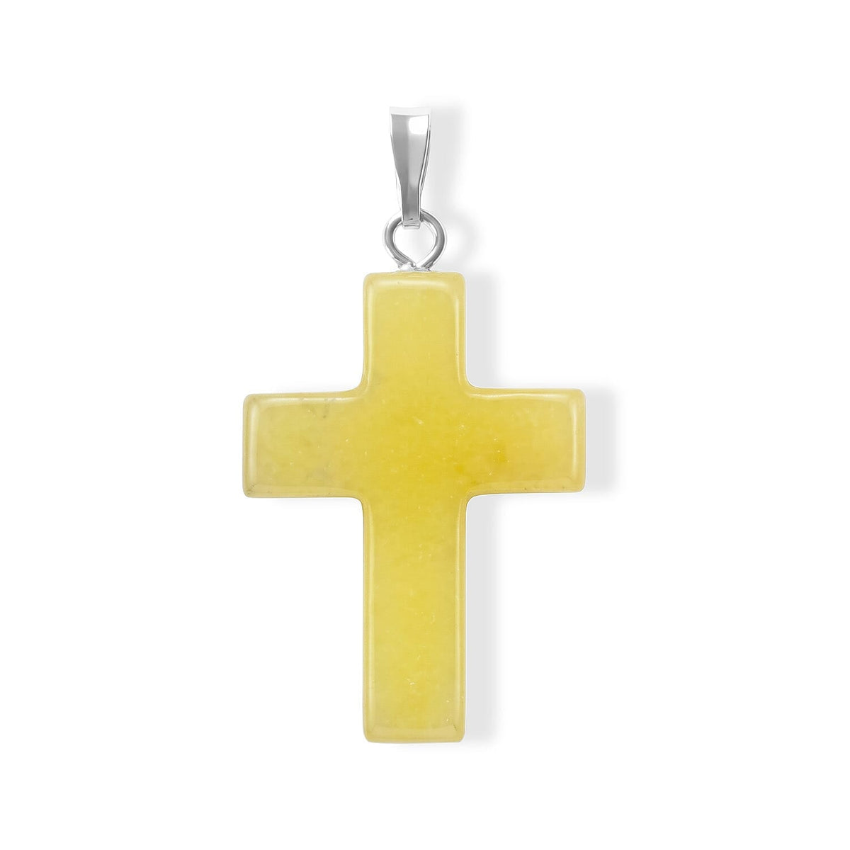 Agate 8.50 ctw Cross Pendant without Chain in Silvertone