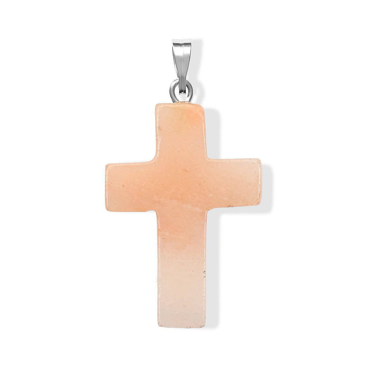 Agate 8.50 ctw Cross Pendant without Chain in Silvertone