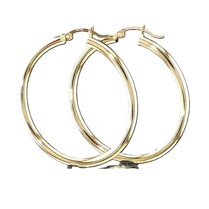 10K Yellow Gold 30mm Hoop Earrings (2.06 g)